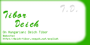 tibor deich business card
